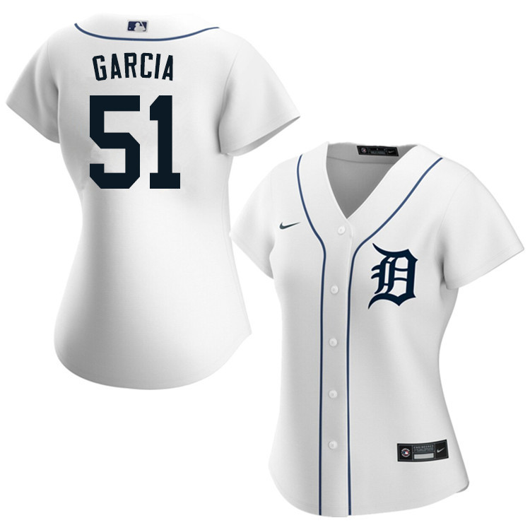 Nike Women #51 Rony Garcia Detroit Tigers Baseball Jerseys Sale-White